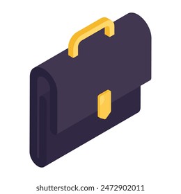 An icon design of business bag, briefcase vector