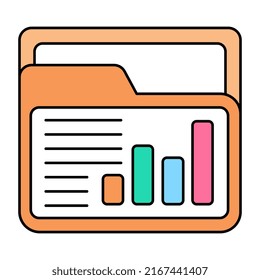 Un diseño de icono de la carpeta de negocios