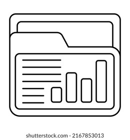 Un diseño de icono de la carpeta de negocios