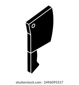 Un diseño de icono de cuchillo de carnicero