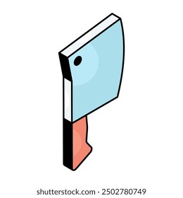 Un diseño de icono de cuchillo de carnicero
