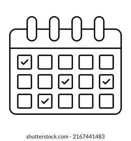 An icon design of calendar