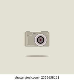 diseño de iconos cámara digital de bolsillo ilustración vector interesante diseño plano pastel eps 10