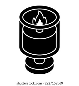 An icon design of candle