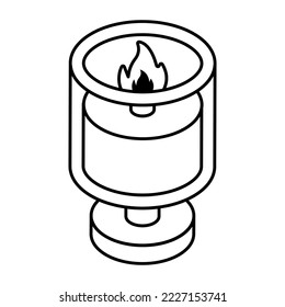 An icon design of candle