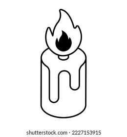 An icon design of candle