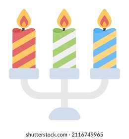 An icon design of candle stand 

