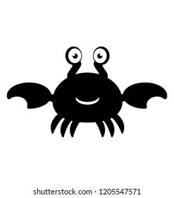 
Icon design of cartoon crab
