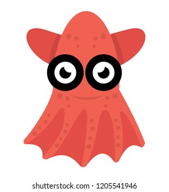 
Icon design of cartoon octopus
