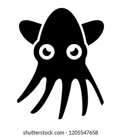 
Icon design of cartoon octopus
