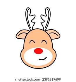 Symboldesign-Charakter auf fröhlicher Weihnachtskollektion, Vektorgrafik