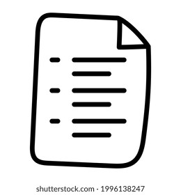 An icon design of checklist in linear style