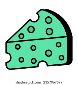 Un diseño de icono del bloque de quesos 
