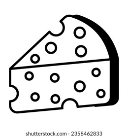 Un diseño de icono del bloque de quesos 