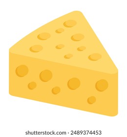 Un diseño de icono de bloque de queso