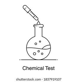 
An icon design of chemical reaction, chemistry test vector 
