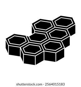 An icon design of chemical structure, compound vectors