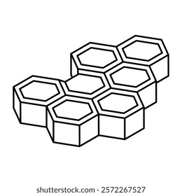 An icon design of chemical structure, compound vectors