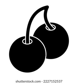 Un diseño de icono de cerezas