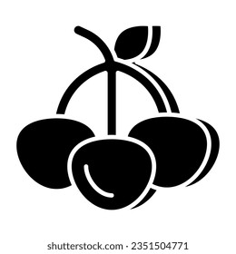Ein Icon-Design für Kirschen
