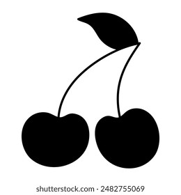 Un diseño de icono de cerezas

