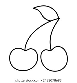 Un diseño de icono de cerezas

