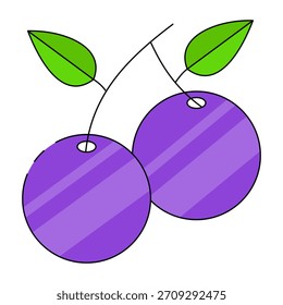 Ein Ikonendesign von Kirschen