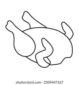 Un diseño de icono de pavo de pollo