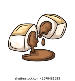 Icon design chocolate beard. Vector design