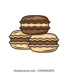 Icon design chocolate macaron. Vector design