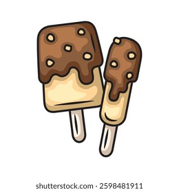Icon design Chocolate popsicle. Vector design