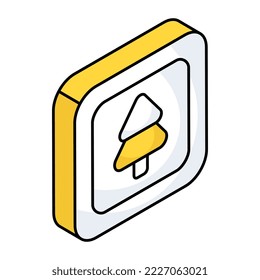 An icon design of christmas tree