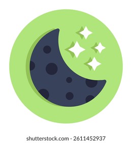An icon design of clear night
