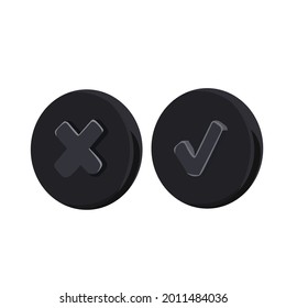 icon design, clip art in the form of check marks and x marks