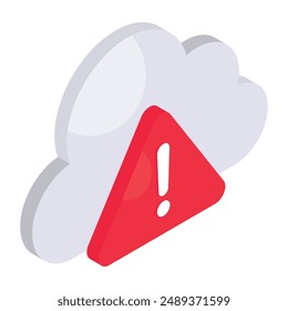 An icon design of cloud error available for download