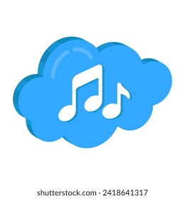 An icon design of cloud music
