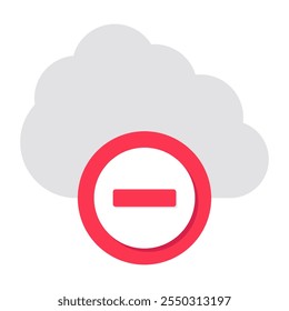 An icon design of cloud remove