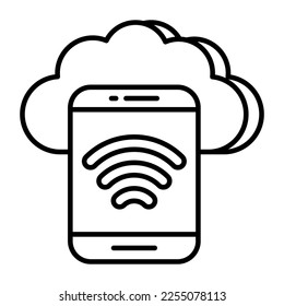 An icon design of cloud smartphone