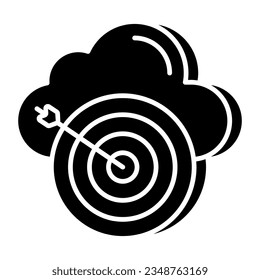 An icon design of cloud target