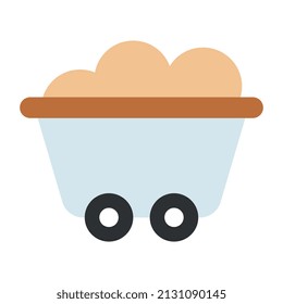 An icon design of coal cart

