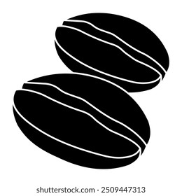 Um design de ícone de grãos de café