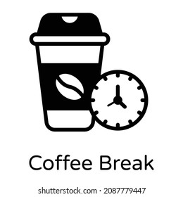 An icon design of coffee break 