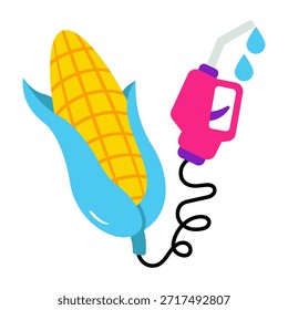 Un diseño de icono de combustible de maíz