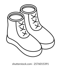 An icon design of cowboy boots