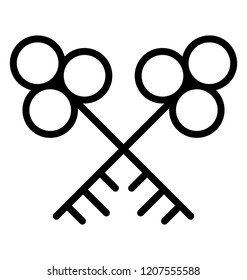 Icon design of crossed keys