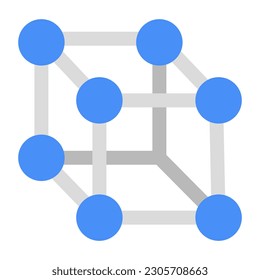 Ein Icon-Design des Kristallgitters 