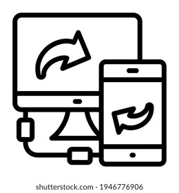 An icon design of data transmission