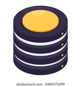An icon design of database available for download