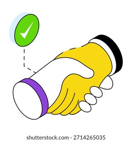 Un diseño de icono de trato
