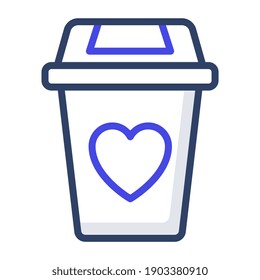 Un diseño de icono de borrar amor, vector editable